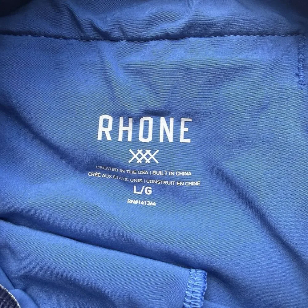 Rhone Shorts Mens L Blue Mako Linerless Gym Drawstring 7